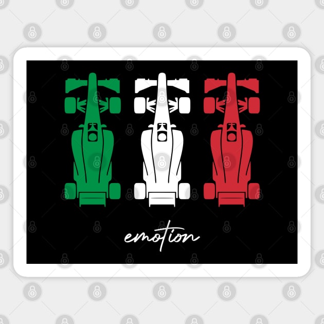 Tifosi 'Emotion' Italian Flag F1 Design Magnet by DavidSpeedDesign